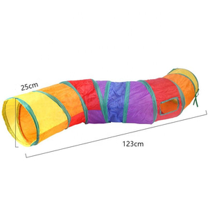 Rainbow <b>Interactive</b> Foldable 3-Tube <b>Cat</b> Tunnel <b>Toy</b> Simple Style Made of Durable Polyester for Pets and <b>Cats</b> - Product Image 4