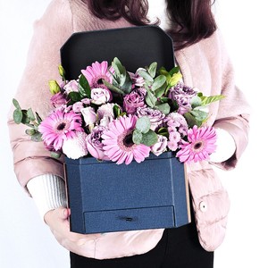 Tondo Luxury Vàng Ngăn Kéo Hộp Quà Tặng Hình Dạng Tròn Hoa Hộp Đồ Trang Sức Hộp - Product Image 4