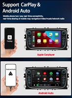 Autoradio RDS DVD Android 15 4G LTE Lecteur multimédia vidéo pour voiture Carplay Auto pour Ford Focus Mondeo C-MAX S-MAX Galaxy II Kuga