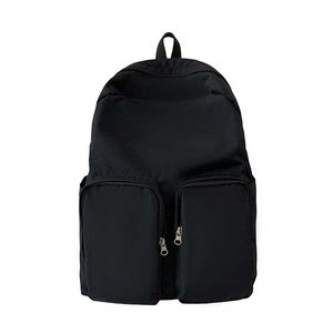 Nylon <b>Backpack</b> 20-37L Softback Zipper Closure Unisex Daily Use <b>School</b> <b>Backpack</b> Lightweight Fashion Panelled Design - Product Image 3