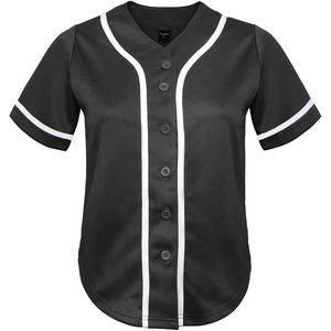TOPTIE 2025 Women's Hip Hop Hipster <b>Button</b> Down Baseball Jersey T-Shirt Fashionable Clothing - Product Image 5