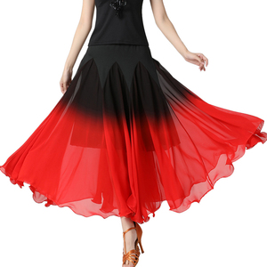 Falda <span class=keywords><strong>de</strong></span> Chiffon Degradado para Baile Moderno y <span class=keywords><strong>de</strong></span> Salón - Falda Fluida <span class=keywords><strong>de</strong></span> 360 Grados para Vals y Tango, Ideal para Práctica y Actuaciones <span class=keywords><strong>en</strong></span> Escenario - Product Image 4