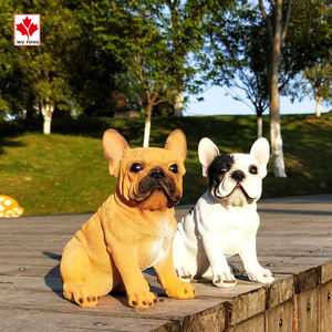 Kunden spezifische lustige Harz-Tier-Hunde figur Französische Bulldoggen-Statue für Garten dekoration - Product Image 4