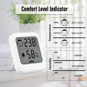 Monitor de medición de humedad y temperatura interior Termómetro digital Higrómetro con LCD grande Uso en la habitación - Product Image 6