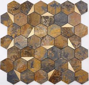 Fabricant professionnel fournisseur d'or mosaïque peler et coller les carreaux - Product Image 3