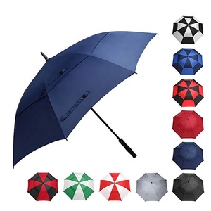 <span class=keywords><strong>Parapluie</strong></span> de golf à double auvent à ouverture automatique <span class=keywords><strong>avec</strong></span> ventilation, <span class=keywords><strong>sangle</strong></span> d'épaule, impression de logo, poignée en plastique, <span class=keywords><strong>parapluie</strong></span> droit promotionnel - Product Image 1