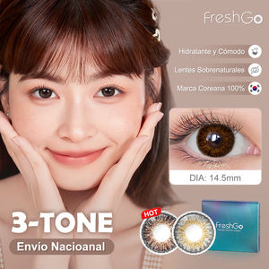 Freshgo <span class=keywords><strong>Lentilles</strong></span> oculaires 3 tons <span class=keywords><strong>Lentilles</strong></span> de contact colorées Pure <span class=keywords><strong>Hazel</strong></span> 14.5mm <span class=keywords><strong>Lentilles</strong></span> de contact de couleur pour les yeux mélangées - Product Image 1