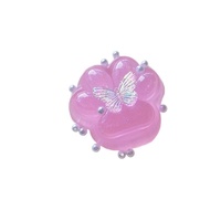 JCSL Jouet de décompression super doux en TPR, en forme de patte de chat mignonne violet-or, avec une grande valeur esthétique