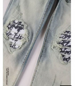 <span class=keywords><strong>Jeans</strong></span> da <span class=keywords><strong>Uomo</strong></span> di Marca Alta Qualità Streetwear Y2K Retrò Vintage a Zampa d'Elefante Elasticizzati Vestibilità Comoda Pantaloni in Denim Bianco - Product Image 4