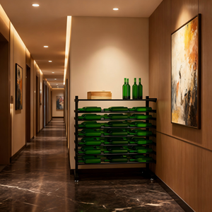 Estante para <span class=keywords><strong>bodega</strong></span> de vino, soporte para botella de vino, soporte de suelo, estante para vino independiente para <span class=keywords><strong>el</strong></span> hogar y <span class=keywords><strong>el</strong></span> restaurante - Product Image 1