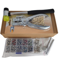 Kit de 300 œillets métalliques de 5 mm avec pince à pression manuelle, œillets en cuivre coloré pour toile