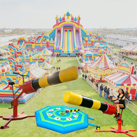 Offre Spéciale : Vélo de jeu gonflable Eliminator pour 8 personnes avec structure gonflable Wipeout-Eliminator pour la location et les événements