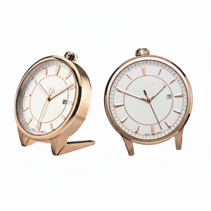 Classic <b>Clock</b> with Chrome Body and Clear White Face - Product Image 1