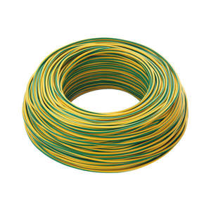 Cable Eléctrico Unipolar Fs17 de 4mm² Amarillo-Verde, Rollo de 100m, Conductor de Cobre Aislado para Uso en Construcción - Product Image 1