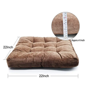 وسادة أرضية خارجية كبيرة معنقدة بنية مستدامة للبيع بالجملة وسادة كبيرة مربعة للتأمل لدعم المؤخرة - Product Image 3