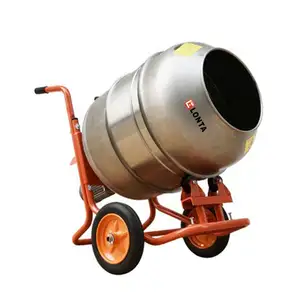 LONTA CQ160 160L hand push mini electric motor stainless steel animal feeds beton mortar cement concrete mixers for sale