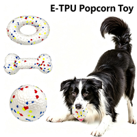 Jouet pour chien en mousse ETPU durable, luxueux et mignon, balle à rebond élevé en matériau Popcorn, jouet interactif pour animaux de compagnie, à mâcher, en forme de beignet ou d'os, pour usage quotidien