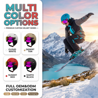Casque de ski OEM avec lunettes EN1077, couleur personnalisée, casque de snowboard, moule privé, casque de sport d'hiver pour adultes