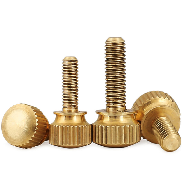 M3 M4 M5 M6 Hand Tighten Brass Knurled Screws Copper Twist Knurled Bolts Computer Chass Bolt Thumb Screw