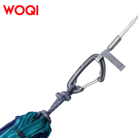 Hamac de camping portable WOQI en nylon léger, 2 places, accessoires de randonnée et de voyage, design pliable ultra-léger