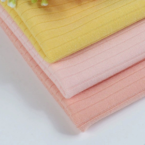 Tecido Rib para Sublimação em Fábricas e Têxteis, Malha Canellada 1*1, Cor Branca e Rosa, Tecido de Algodão com Elastano - Product Image 5