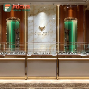Minimalist Custom Jewelry Store Furniture Manufacturer Wood Frame Mall Counter Jewelry Cabinet - Product Image 3