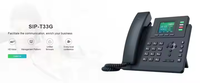 Téléphone IP Gigabit SIP-T33G, 4 lignes SIP, écran LCD couleur 2,4 pouces, double GE PoE, voix HD, conférence 5 voies, téléphone VoIP professionnel pour PME