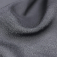 Tissu en Georgette de Soie Pure Noire 90% Soie 10% Élasthanne, Georgette de Soie Naturelle Extensible pour Robe et Chemise