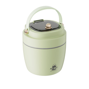 Stainless Steel <b>Insulated</b> <b>Lunch</b> <b>Box</b> 1200Ml Round With Cutlery Bag For Office Students Adults - Product Image 2