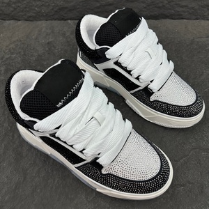 Luxurious high-end brand designer men's classic breathable chunky <b>casual</b> <b>shoes</b> with diamond embellishments, fashionable style - Product Image 2