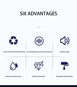 Material de pared de estudio de grabación de nueve rejillas ignífugo de alta densidad absorbente de sonido ambiental aislamiento acústico transpirable - Product Image 6