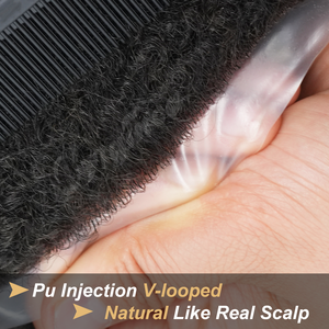 Originea Ingrosso Parrucche Afro da Uomo con Base in PU, Toupet Afro per Uomini Neri, Sostituzione <span class=keywords><strong>Capelli</strong></span> Umani Indiani, <span class=keywords><strong>Extension</strong></span> Afro Ricci per Uomo - Product Image 5