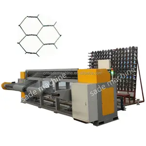 Fully automatic straight and reverse hexagonal wire mesh netting machine in China factory