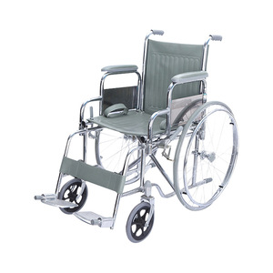 Fauteuil roulant manuel avec roues arrière solides de 24 pouces et roues avant de 8 pouces avec frein pour la mobilité des personnes âgées - Product Image 2