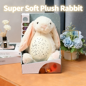 Jouet Lapin Apaisant pour Bébé, Projecteur Étoilé, Aide au Sommeil pour Tout-petits, Peluche ABS/PP, <span class=keywords><strong>Cadeau</strong></span> de Haute Qualité pour Bébé Garçon et Fille - Product Image 6