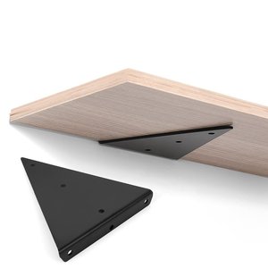 Heavy Duty DIY Shelving Hardware Black Iron Metal <strong>Scaffold</strong> with Triangle <strong>Bracket</strong> Floating Wall <strong>Shelf</strong> <strong>Brackets</strong> - Product Image 2