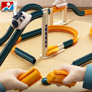 Конструктор «Гоночная трасса» 360° с 12 элементами, пластиковые блоки из АБС-пластика, развивающая игрушка для детей - Product Image 4