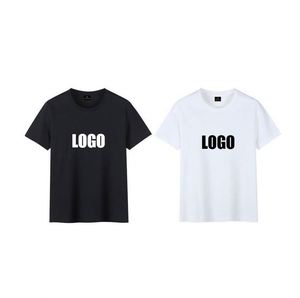 Camiseta Unisex de Manga Corta con Cuello Redondo, de Algodón Transpirable y Comprimido, con Logotipo Personalizado, para Uniformes Escolares, Clubes Deportivos y Grupos - Product Image 2