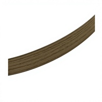 Bande de chant en PVC mat imitation bois de qualité supérieure, étanche, à texture uniforme traditionnelle, pour le bordage des panneaux de bureau