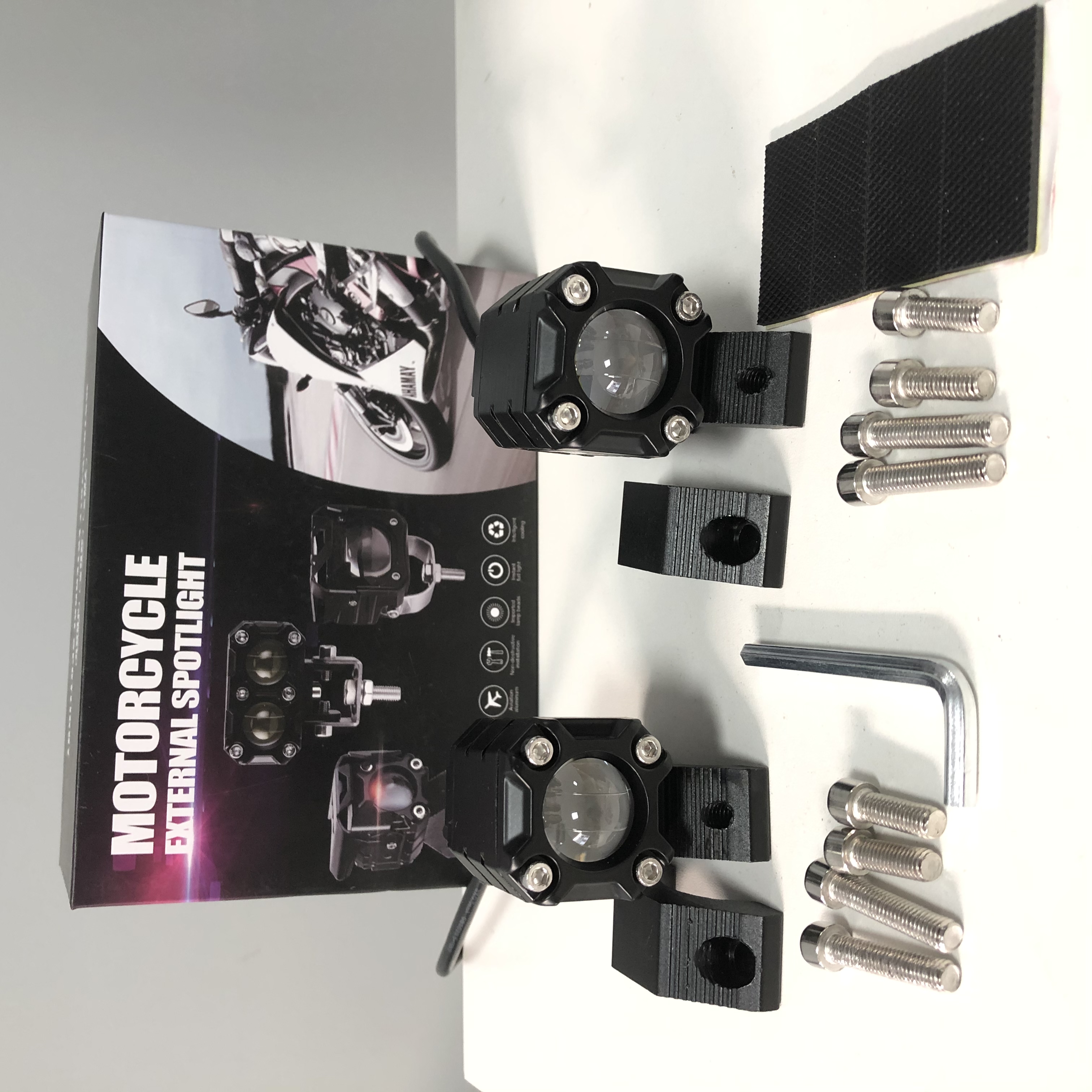 Система освещения NEWWIND для мотоцикла, Двухцветные светодиодные Вспомогательные фары 50 Вт, миниатюрные точечные ходовые огни для мотоцикла, внедорожника, UTV