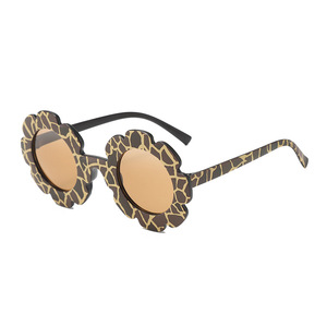 Animal Print <b>Kids</b> <b>Sunglasses</b> Camouflage Round Frame UV400 Party Glasses for Boys <b>Girls</b> Cute Fun - Product Image 1