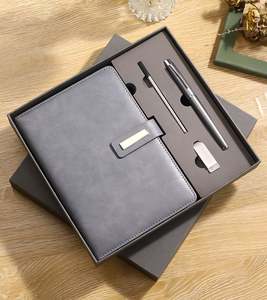 2025 A5 High-grade Leather <b>Notebook</b> Customizable Exquisite for Father's Day New Year Business Gift - Product Image 1