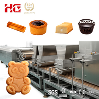 HG Vollautomatische 3D-Kuchenproduktionslinie Industrieller Teigmischer Mehlverarbeitung Schlüsselfertige Lösung 3D-Geformte Kuchenproduktionslinie