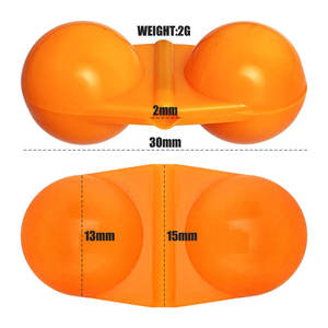 Nouveauté : Clochettes lumineuses à double perle de 3*1.5cm, 2g, accessoires de pêche, anneaux de signalisation pour hameçons, clochettes d'alarme à perles sonores - Product Image 2