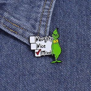 Épingles en émail monstre vert dessin animé personnalisé <span class=keywords><strong>coquin</strong></span>, joli, essayé personnages de films d'animaux mignons insignes de revers bijoux cadeaux pour les enfants - Product Image 3