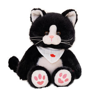 Peluche Belo <span class=keywords><strong>Tempo</strong></span>, Gato Blanco y Negro, Juguete de Peluche para Máquina de Garras, Felpa Suave de Algodón PP, Juguetes Súper Suaves para Niños - Product Image 1
