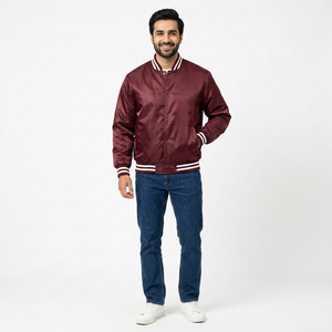Latest Design 100% Breathable Cotton College Varsity <b>Jacket</b> <b>for</b> <b>Men</b> Comfortable Custom Design and Logo <b>Baseball</b> Varsity <b>Jacket</b> - Product Image 1