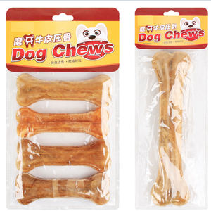 Grosir Alami Gourmet Rasa Gigi Hickory Chewraw Bentuk Asap Kulit Chewraw Tekan Menekan Kudapan Anjing Kulit Mentah Tulang Padat - Product Image 6