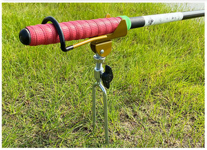 Soporte Ajustable para Caña de Pescar de Aleación de Aluminio para Playa, Color Amarillo/Naranja, Duradero, Portátil, para Pesca en la Orilla - Product Image 5