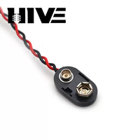 HIVE Acoustic Guitar Active EQ Pickups Accessories I Type 9V Battery Snap Connector Clip with 30cm Wire Holder Cable Leads Cord